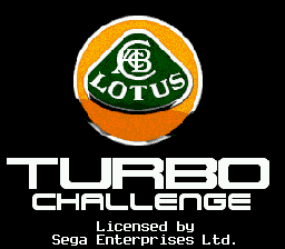 Lotus Turbo Challenge (USA, Europe) Title Screen